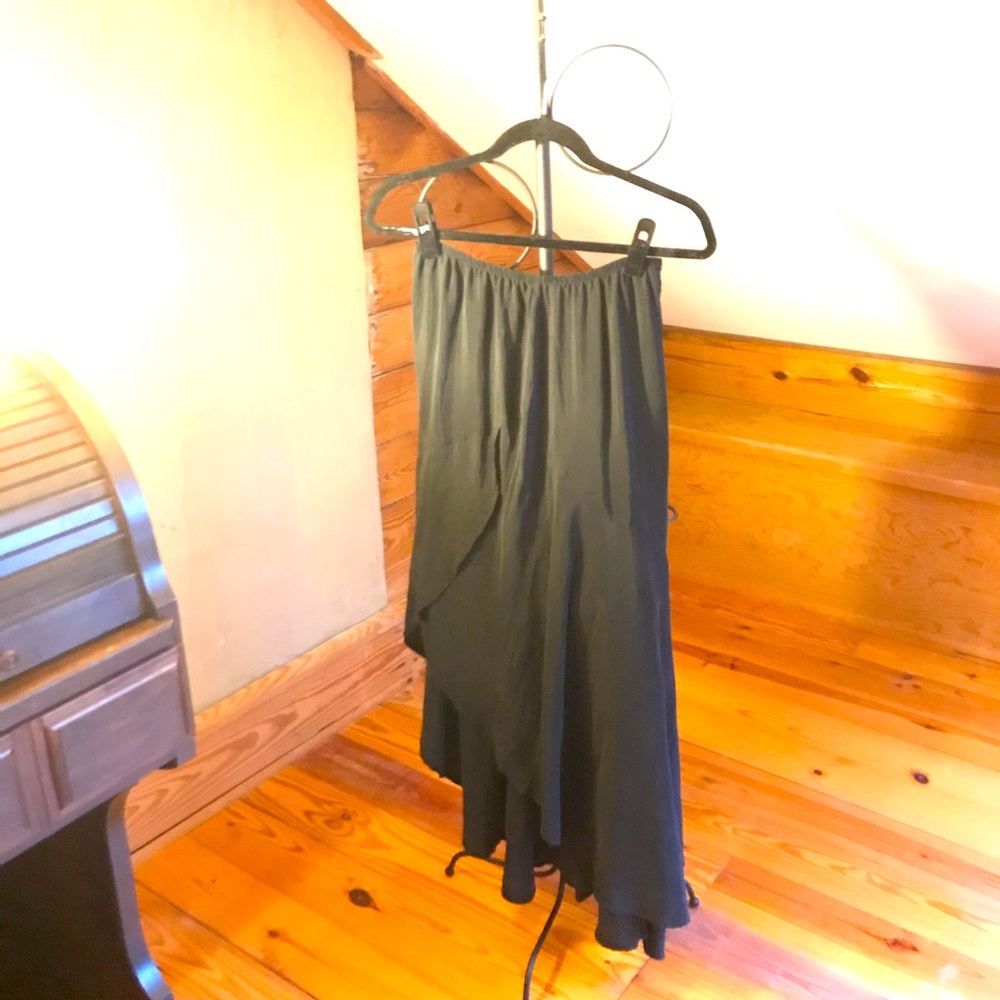 EcoSkin Black Asymmetrical Skirt, EUC, S